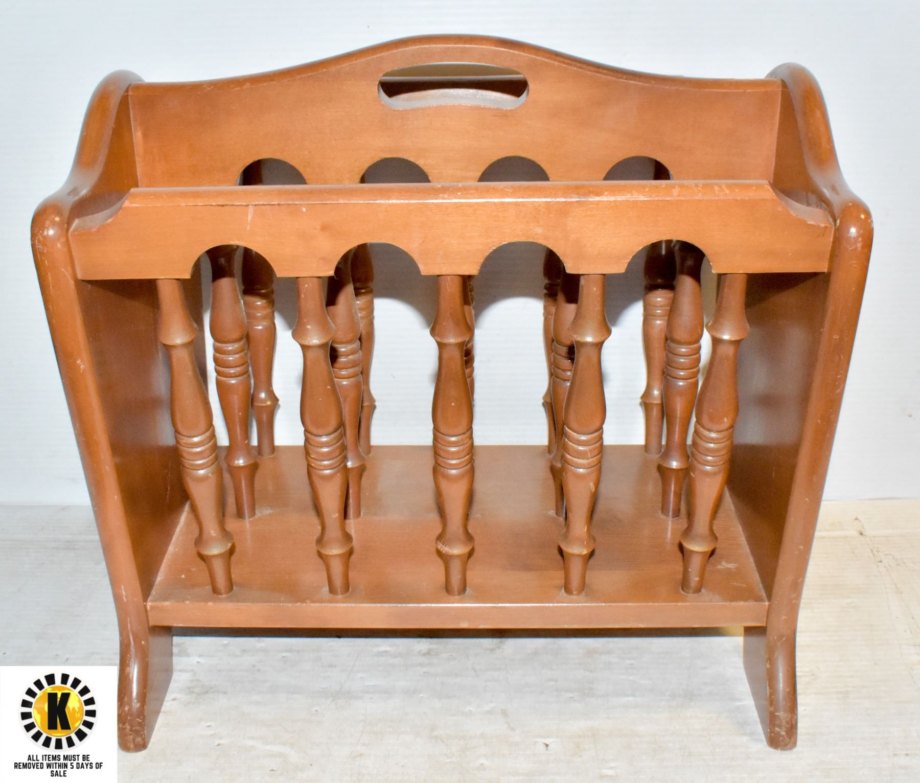 Maple Finish Magazine Rack SOLID MAPLE MAGAZINE RACK