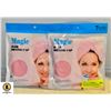 Image 1 : 2 NEW SEALED PACKS PINK COLOURED HAIR DRYING CAPS