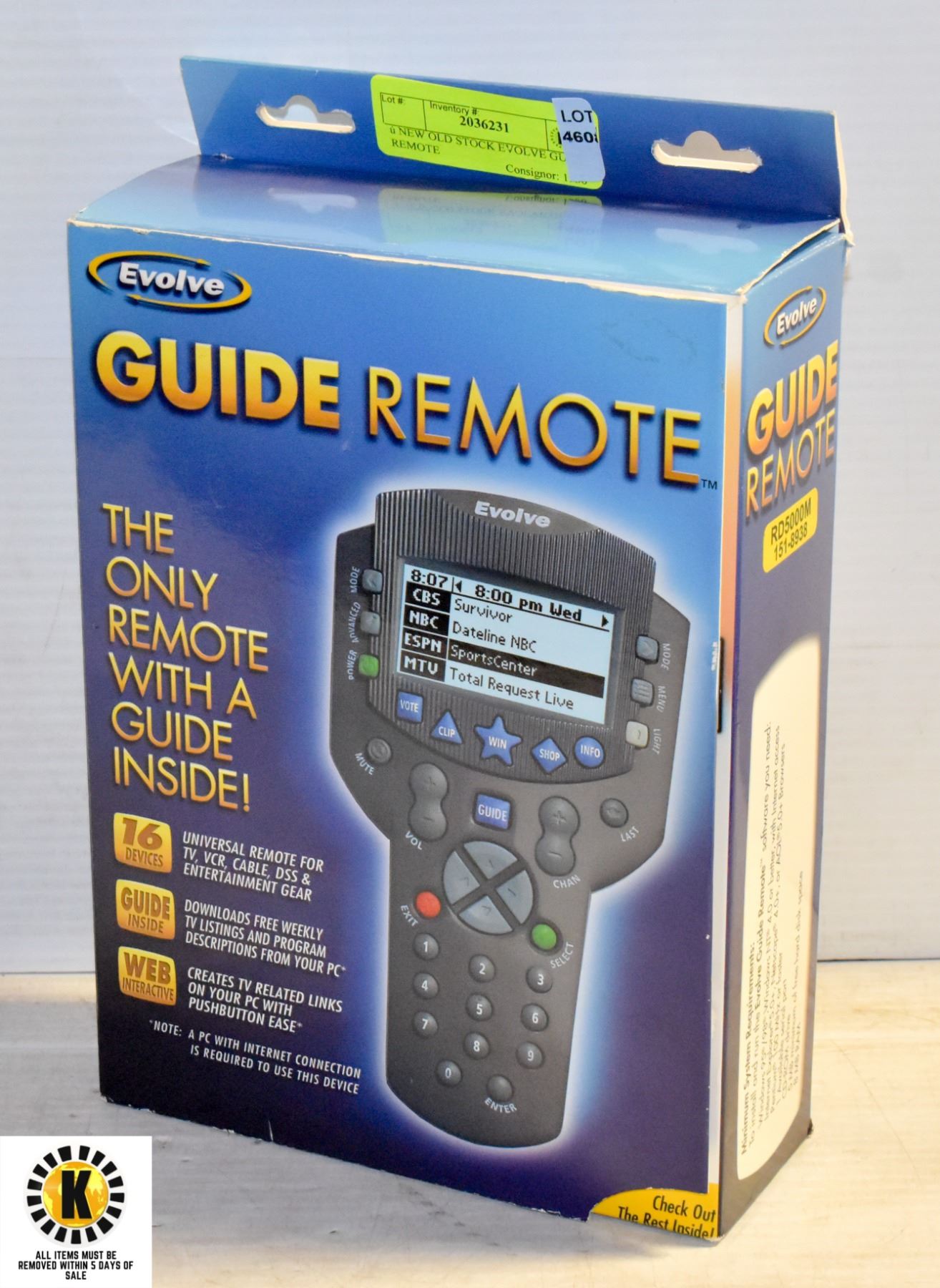 NEW OLD STOCK EVOLVE GUIDE REMOTE