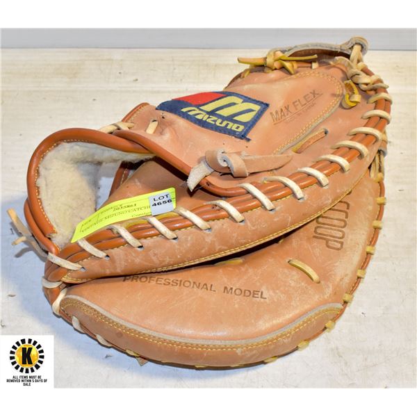 Masque ancien baseball vintage début WILSON cuir aluminium 2 Masque ancien baseball vintage début WILSON cuir aluminium 2