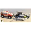 Image 1 : LARGE TONKA POLICE HELICOPTER + FIRE TRUCK