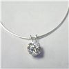 Image 1 : BZ1254-42 SILVER CUBIC ZIRCONIA 16" NECKLACE
