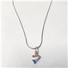 Image 2 : BZ1254-25 SILVER DOLPHIN 16" NECKLACE