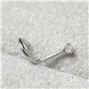 Image 2 : BZ1254-26 14K WHITE GOLD CUBIC ZIRCONIA NOSE PIN