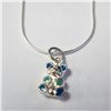 Image 1 : BZ1254-49 SILVER BEAR 18" NECKLACE