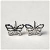 Image 1 : BZ1254-46 SILVER BUTTERFLY EARRINGS