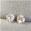 Image 2 : BZ1254-5 14K YELLOW GOLD CUBIC ZIRCONIA EARRINGS