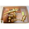 Image 1 : VINTAGE BRASS & WOOD KEEPSAKE BOXES-ESTATE