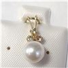 Image 1 : BZ1204-93 14K PEARL & DIAMOND PENDANT