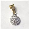 Image 1 : BZ1204-100 18K YELLOW & WHITE GOLD CZ PENDANT