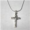 Image 1 : BZ1204-68 SILVER CROSS 16" NECKLACE