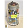 Image 1 : VINTAGE CROWN JAR FILLED WITH MARBLES