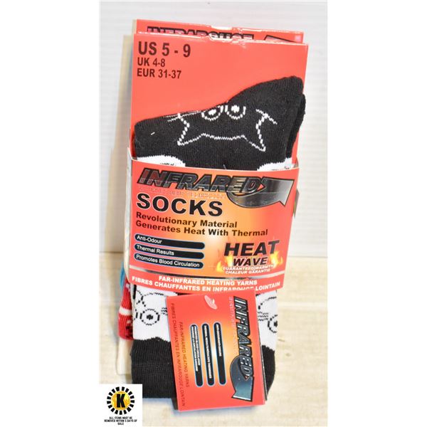 3 PACK LADIES INFRARED SOCKS