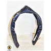 Image 1 : NEW FAUX LEATHER NAVY BLUE HEAD BAND, ONE SIZE