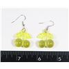 Image 1 : NEW YELLOW CHERRY THEME DROP EARRINGS