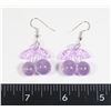 Image 1 : NEW LILAC CHERRY THEME DROP EARRINGS