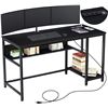 Image 2 : NEW ROLANSTAR COMPUTER DESK WITH RECESSED POWER