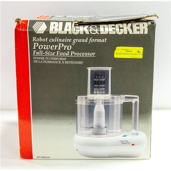 BLACK & DECKER FOOD PROCESSOR