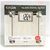 TAYLOR GLASS DIGITAL SCALE, 440 LBS CAPACITY