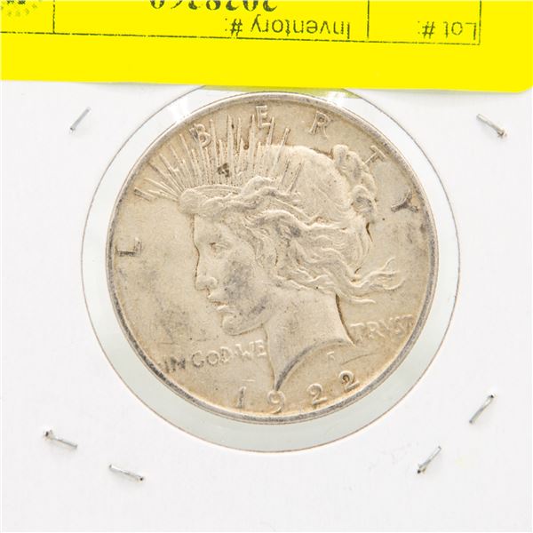 LIBERTY SILVER DOLLAR 1922