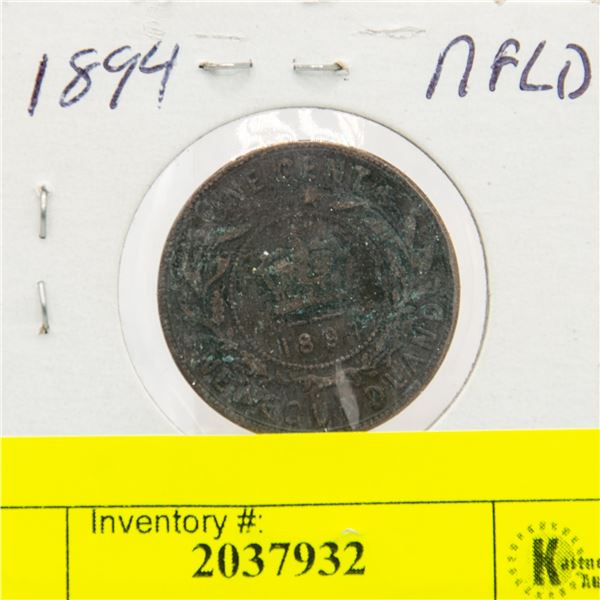 1894 NFLD LARGE PENNY