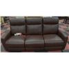 Image 1 : NEW GENUINE BROWN LEATHER ELECTRIC RECLKINING SOFA
