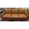 Image 1 : NEW GENUINE RUSTY BROWN LEATHER SOFA