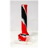 Image 1 : 14" NEW SILICONE RED/WHITE/BLACK BONG W/GLASS BOWL