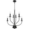 Image 1 : NEW ELUZE 6 LIGHT FARMHOUSE STYLE CHANDELIER