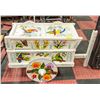 Image 1 : PAINTED DRINKS CART WITH BIRDS AND FLOWERS