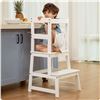 Image 1 : NEW REPACKED KIDS WHITE HELPER STEP STOOL/SEAT