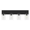 Image 1 : NEW LARGE 4 LIGHT BATHROOM LIGHT FIXTURE BLACK