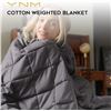 Image 2 : 15LBS GREY YNM WEIGHTED BLANKET WITH MINK SOFT