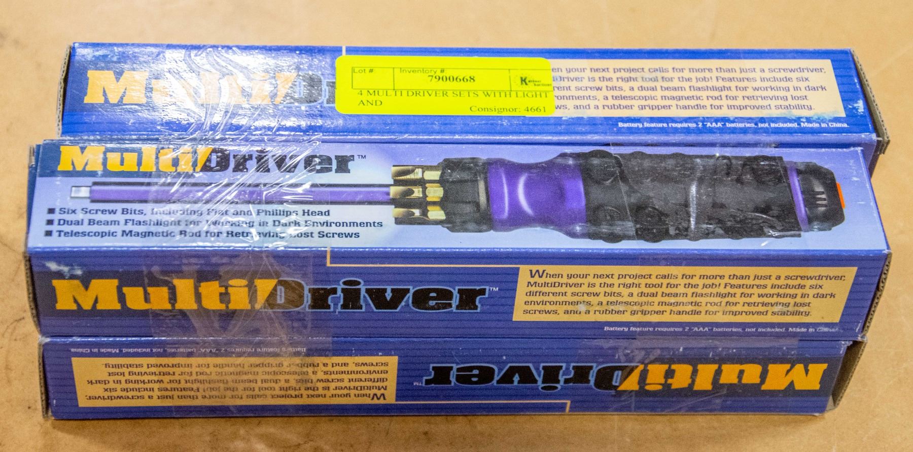 4 MULTI DRIVER SETS WITH LIGHT AND