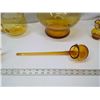 Image 4 : Amber Glass Punch Set - Glasses, Bowl & Ladle, Pitcher