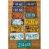 Image 1 : License Plates - Saskatchewan 1962, 1963, 1965, 1966, 1967, 1968, 1969 x 13 plates