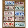 Image 1 : License Plates - Saskatchewan 1970, 1971, 1972, 1973, 1974, 1975, 1976 x 10 plates