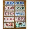 Image 1 : License Plates - Saskatchewan 1970, 1971, 1972, 1973, 1974, 1975, 1976 x 10 plates