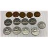 Image 1 : Canadian 1966, 1972, 1973, 1976, 1952-2002 One Cent Pennies & 1979 Five Cent Nickels Coins