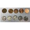 Image 1 : USA 1946, 1977, 1999, 2006 One Cent Pennies & 1965 x 2, 1981, 1983, 1985 Ten Cent Dimes Coins