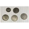 Image 2 : 1980 (25 Cent), 1987 Barbados 25 Cents, 1971 Indonesia (RP 50 Rupiah), 2002 East Caribbean (25 Cent)