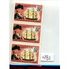 Image 1 : Strip of 3 Antigua 5 Cents Stamps depicting Captain Horatio Nelson and his ship Boreas. Mint.