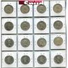 Image 2 : Complete Set of 16 Canadian Queen Elizabeth Silver 50 Cents 1953 – 1967. Includes both 1953 SF & NSF