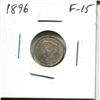 Image 1 : 1896 Canadian Victorian Silver 5 Cents. F-15.