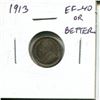 Image 1 : 1913 Canadian Silver 5 Cents. EF-40 or better.