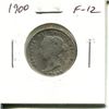 Image 1 : 1900 Canadian Victorian Silver 25 Cents. F-12.