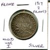 Image 1 : France. 1917 2 Silver Francs. World War I issue. VF-20