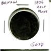 Image 1 : Great Britain. 1806 Half Penny. George III. Good.