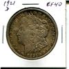 Image 1 : U.S. 1921D Morgan Silver Dollar. Denver Mint. EF-40. Nice.
