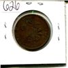 Image 2 : Pre-Confederation Token. Lower Canada Banque du Peuple Montreal Un Sou/Agriculture & Commerce Bas Ca